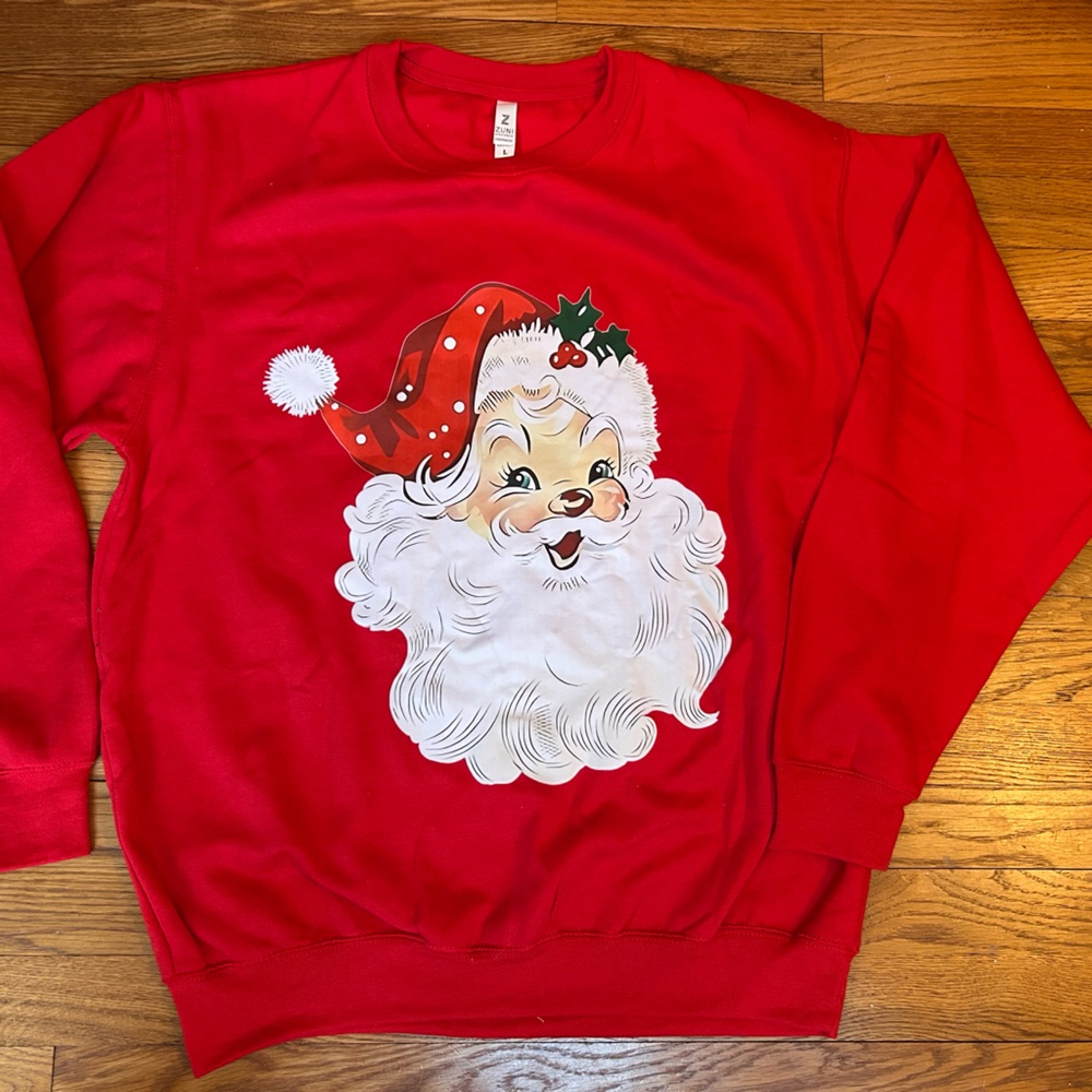 Red Santa Claus Sweatshirt NWOT